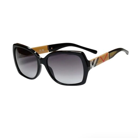New Burberry Sunglasses - Classic Plaid Print - Authentic with case - Picture 1 of 8